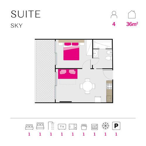 Ośrodek Isamar - plan rezydencji - Prestige Suite Sky
