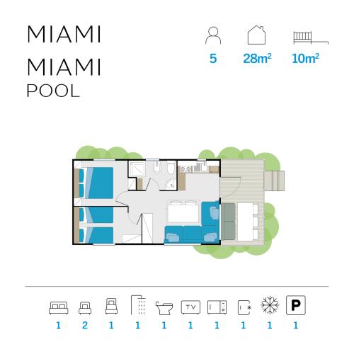 Vakantiepark Isamar - plattegrond - Miami