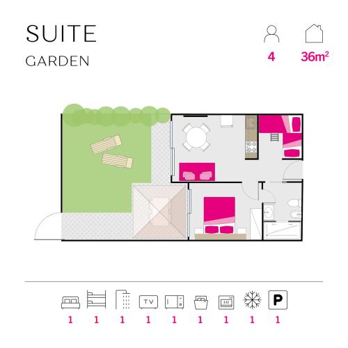 Isamar Village - residence layout plan - Suite Garden