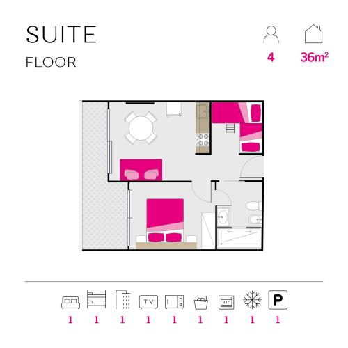 Ośrodek Isamar - plan rezydencji - Suite Floor