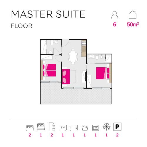 Feriendorf Isamar - Grundriss Residence - Master Suite Floor